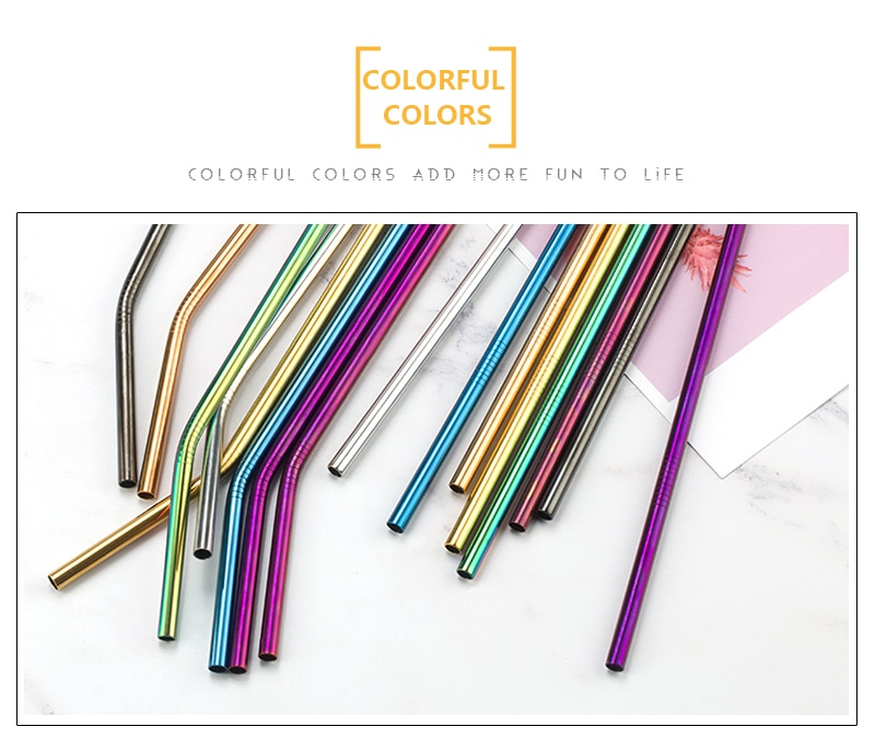 14 pcs Metal Reusable 304 Stainless Steel Straws Straight Bent Drinking Straw With Case Cleaning Brush Set Party Bar accessory 14 pcs Metal Reusable 304 Stainless Steel Straws Straight Bent Drinking Straw With Case Cleaning Brush Set Party Bar accessory