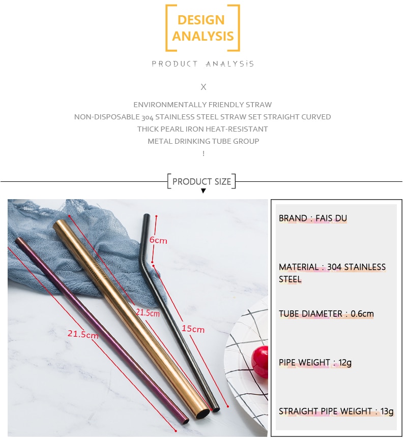14 pcs Metal Reusable 304 Stainless Steel Straws Straight Bent Drinking Straw With Case Cleaning Brush Set Party Bar accessory 14 pcs Metal Reusable 304 Stainless Steel Straws Straight Bent Drinking Straw With Case Cleaning Brush Set Party Bar accessory