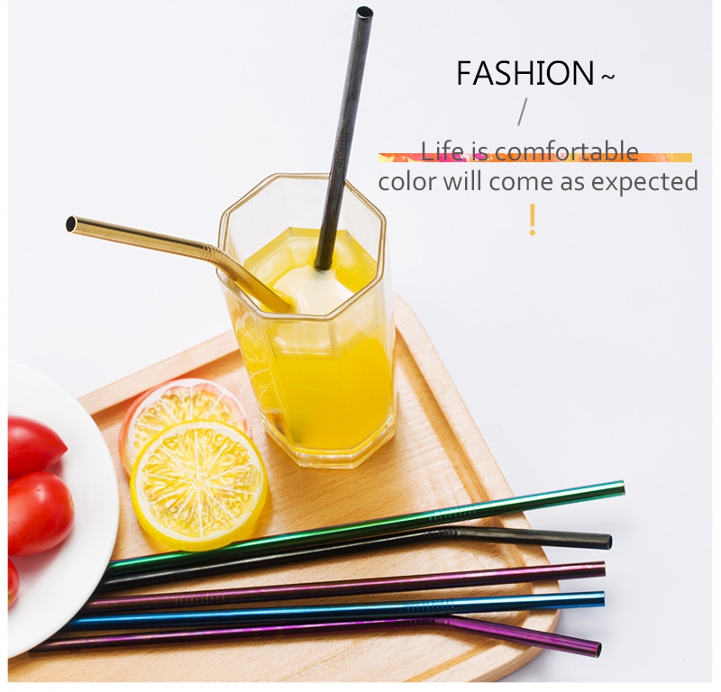 14 pcs Metal Reusable 304 Stainless Steel Straws Straight Bent Drinking Straw With Case Cleaning Brush Set Party Bar accessory 14 pcs Metal Reusable 304 Stainless Steel Straws Straight Bent Drinking Straw With Case Cleaning Brush Set Party Bar accessory