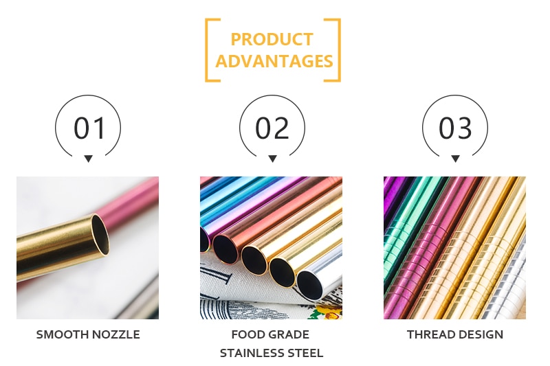 14 pcs Metal Reusable 304 Stainless Steel Straws Straight Bent Drinking Straw With Case Cleaning Brush Set Party Bar accessory 14 pcs Metal Reusable 304 Stainless Steel Straws Straight Bent Drinking Straw With Case Cleaning Brush Set Party Bar accessory