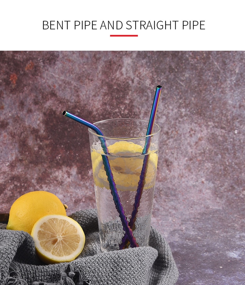 Reusable Metal Drinking Straws 4/8Pcs 304 Stainless Steel Sturdy Bent Straight Drinks Straw Reusable Metal Drinking Straws 4/8Pcs 304 Stainless Steel Sturdy Bent Straight Drinks Straw