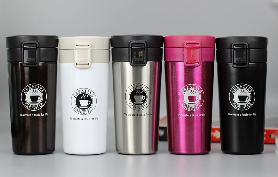 HOT Premium Travel Coffee Mug Stainless Steel Thermos Tumbler Cups Vacuum Flask thermo Water Bottle Tea Mug Thermocup HOT Premium Travel Coffee Mug Stainless Steel Thermos Tumbler Cups Vacuum Flask thermo Water Bottle Tea Mug Thermocup