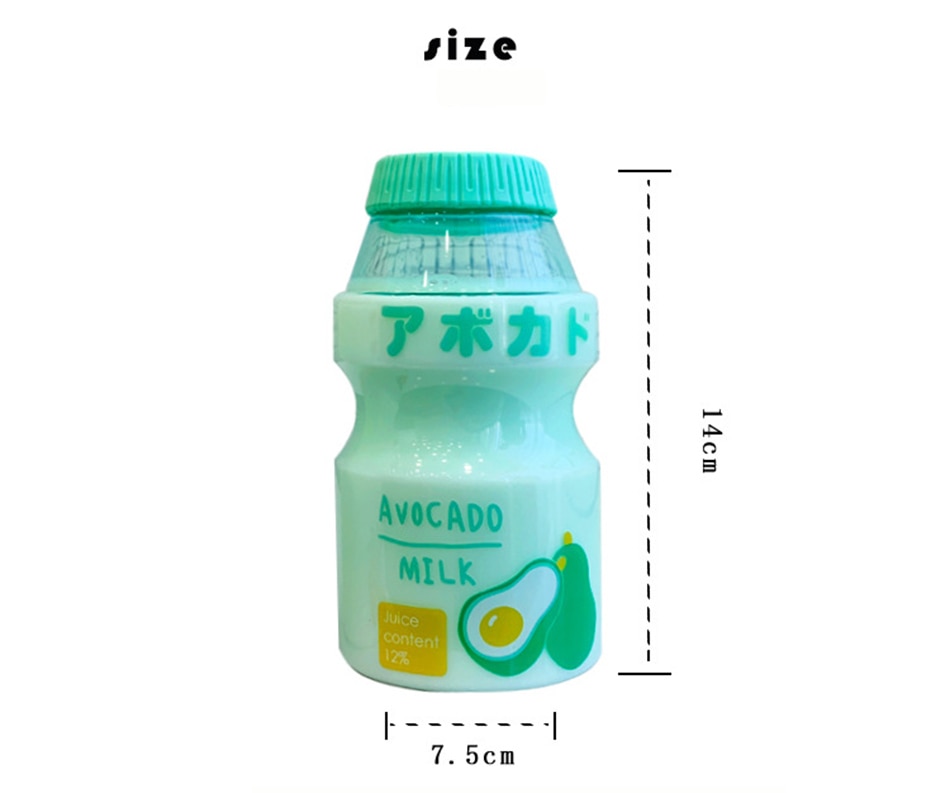 480ml Plastic Water Bottle Tour Drinking Bottle Yakult Shape Cute Kawaii Milk Carton Shaker Bottle for Kids/Girl/Adult Glass 480ml Plastic Water Bottle Tour Drinking Bottle Yakult Shape Cute Kawaii Milk Carton Shaker Bottle for Kids/Girl/Adult Glass