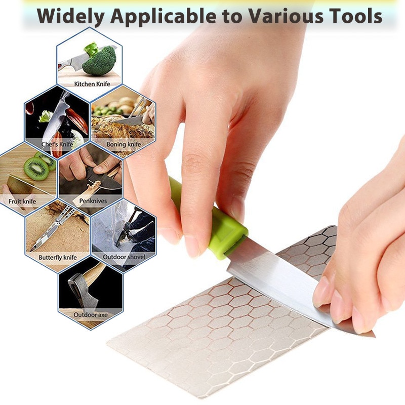 Diamond Knife Sharpening Stone 400# 1000# 600# Knife Sharpener Ultra-thin Honeycomb Surface Whetstone Grindstone Cutter Tool Set Diamond Knife Sharpening Stone 400# 1000# 600# Knife Sharpener Ultra-thin Honeycomb Surface Whetstone Grindstone Cutter Tool Set