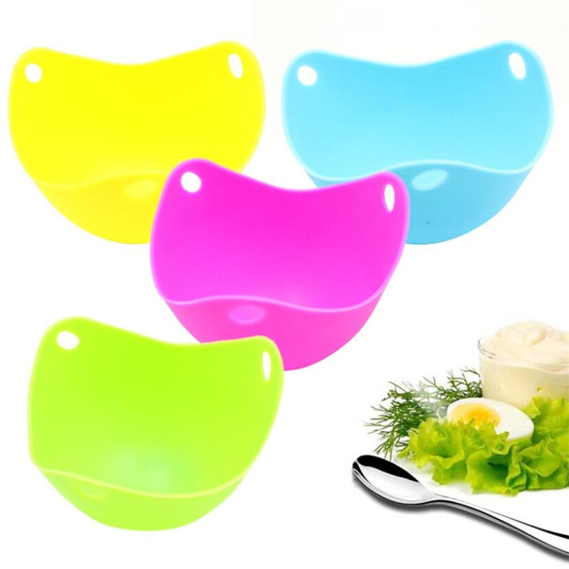 4Pcs/lot Silicone Egg Poacher Poaching Pods Pan Mould Egg Mold Bowl Rings Cooker Boiler Kitchen Cooking Tool Accessories Gadget 4Pcs/lot Silicone Egg Poacher Poaching Pods Pan Mould Egg Mold Bowl Rings Cooker Boiler Kitchen Cooking Tool Accessories Gadget