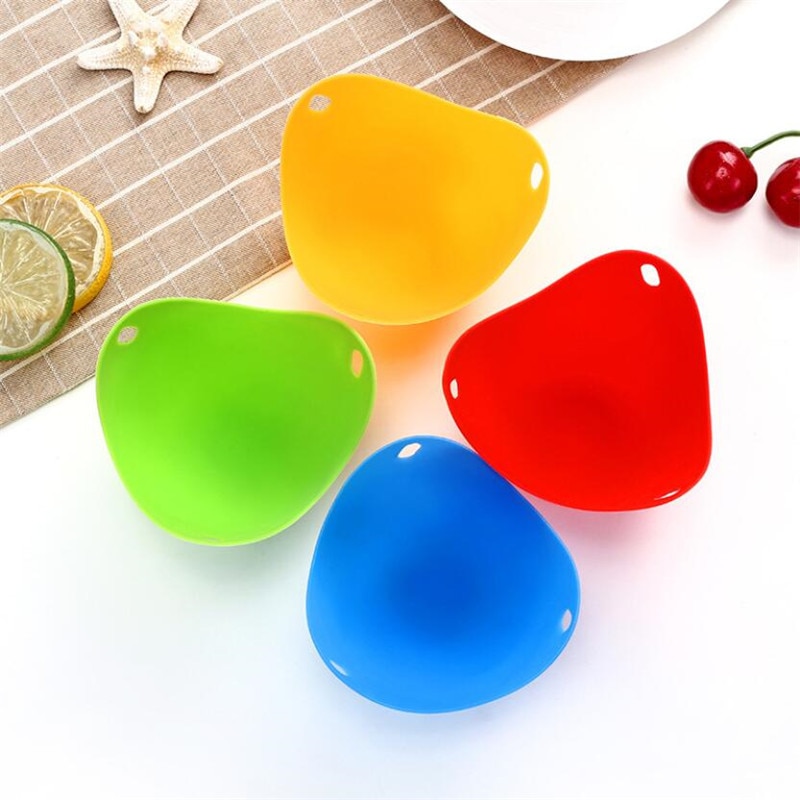 4Pcs/lot Silicone Egg Poacher Poaching Pods Pan Mould Egg Mold Bowl Rings Cooker Boiler Kitchen Cooking Tool Accessories Gadget 4Pcs/lot Silicone Egg Poacher Poaching Pods Pan Mould Egg Mold Bowl Rings Cooker Boiler Kitchen Cooking Tool Accessories Gadget