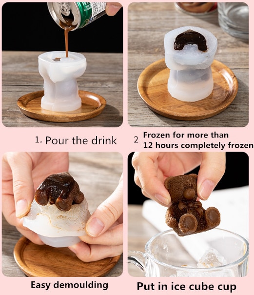 Ice Cube Maker Little bear dogShape Tray Ice Cream Tool Whiskey Wine Cocktail Ice Cube форма для льда силиконовые формы формы Ice Cube Maker Little bear dogShape Tray Ice Cream Tool Whiskey Wine Cocktail Ice Cube форма для льда силиконовые формы формы