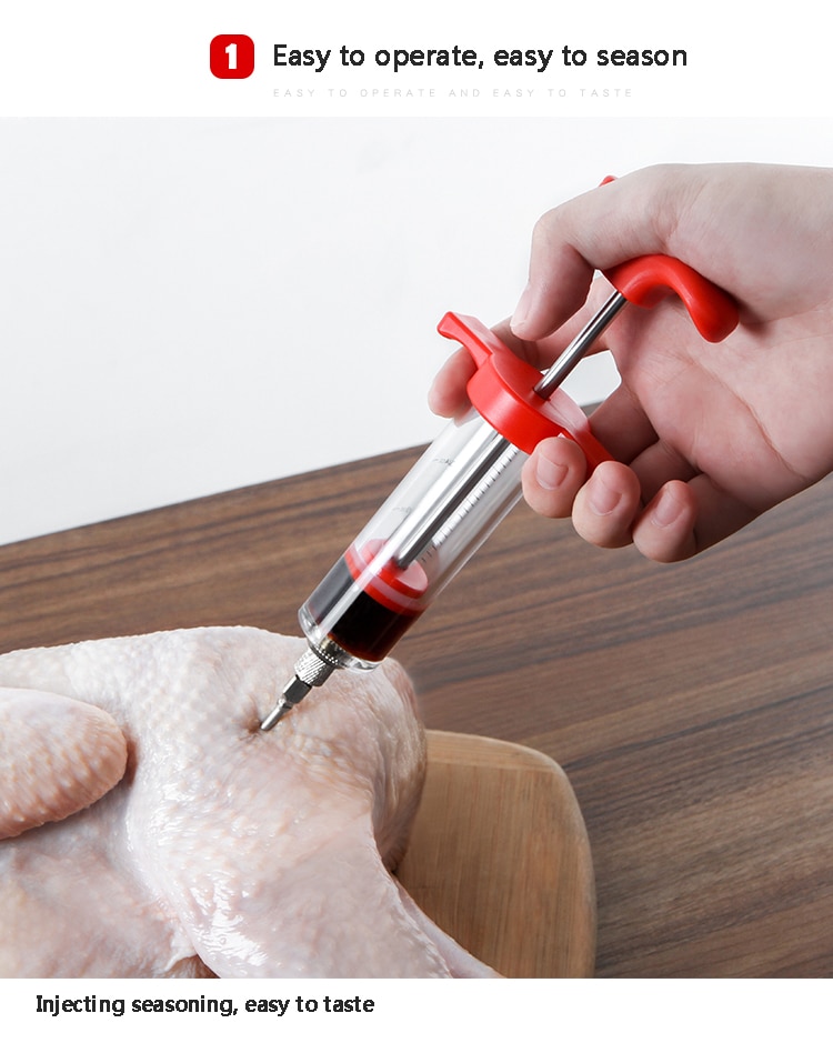 Flavor needle Turkey pork bbq steak meat sauces syringes marinades kitchen accessories Spices cooking tools kitchen gadgets Flavor needle Turkey pork bbq steak meat sauces syringes marinades kitchen accessories Spices cooking tools kitchen gadgets
