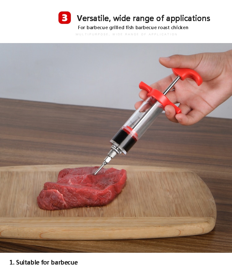 Flavor needle Turkey pork bbq steak meat sauces syringes marinades kitchen accessories Spices cooking tools kitchen gadgets Flavor needle Turkey pork bbq steak meat sauces syringes marinades kitchen accessories Spices cooking tools kitchen gadgets