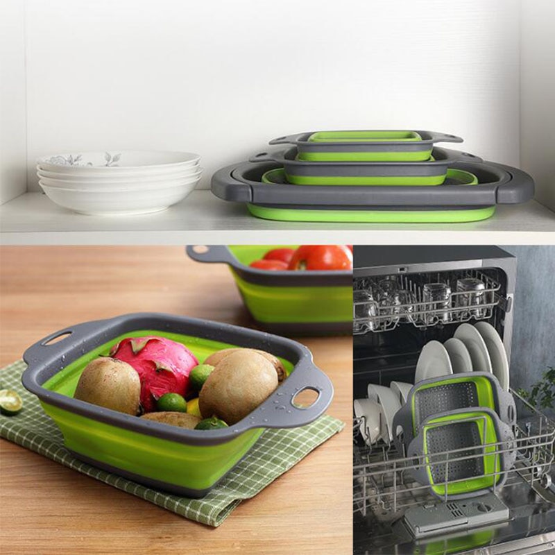 Foldable Fruit Vegetable Washing Basket Strainer Portabl Silicone Colander Collapsible Drainer With Handle Kitchen Tools Foldable Fruit Vegetable Washing Basket Strainer Portabl Silicone Colander Collapsible Drainer With Handle Kitchen Tools