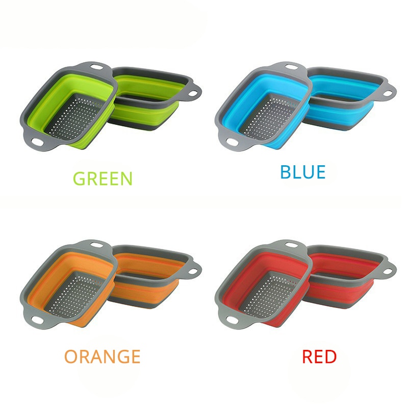 Foldable Fruit Vegetable Washing Basket Strainer Portabl Silicone Colander Collapsible Drainer With Handle Kitchen Tools Foldable Fruit Vegetable Washing Basket Strainer Portabl Silicone Colander Collapsible Drainer With Handle Kitchen Tools