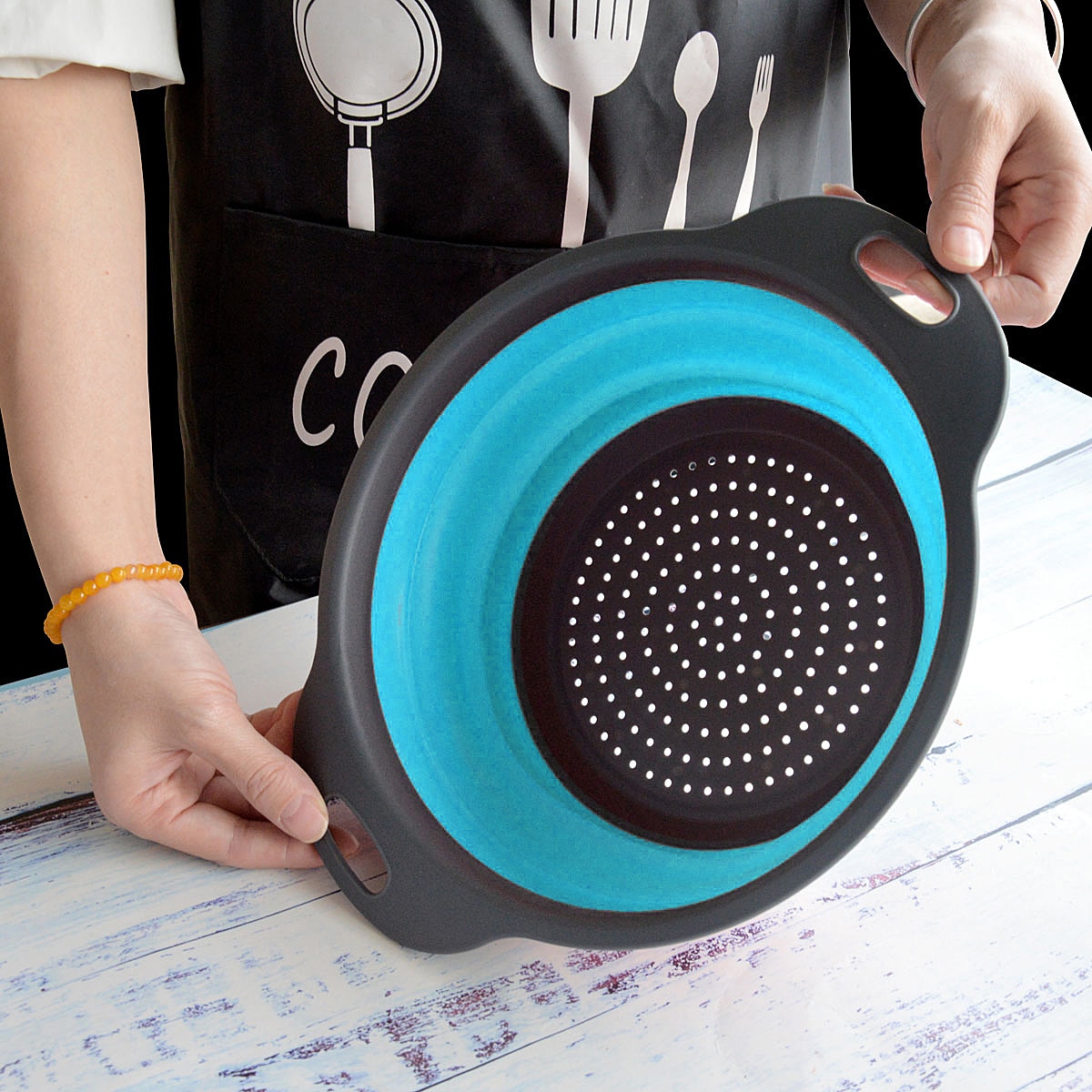 Foldable Silicone Colander Fruit Vegetable Washing Basket Strainer Strainer Collapsible Drainer With Handle Kitchen Tools Foldable Silicone Colander Fruit Vegetable Washing Basket Strainer Strainer Collapsible Drainer With Handle Kitchen Tools