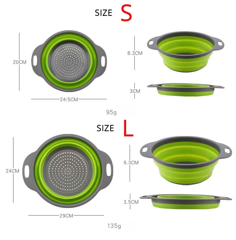 Foldable Silicone Colander Fruit Vegetable Washing Basket Strainer Strainer Collapsible Drainer With Handle Kitchen Tools Foldable Silicone Colander Fruit Vegetable Washing Basket Strainer Strainer Collapsible Drainer With Handle Kitchen Tools